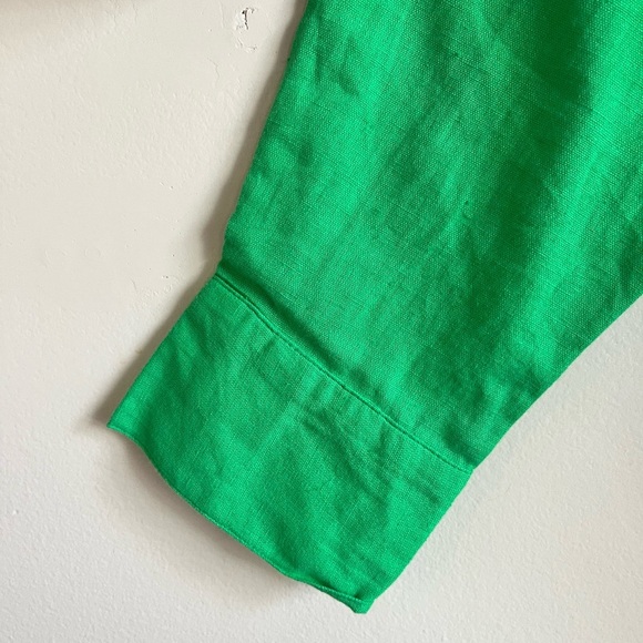 PrettyLittleThing Plus Bright Green Wrap Shirt Dress Size 16 NWT - Picture 15 of 16